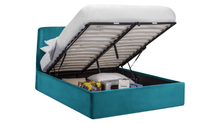 Storage Ottoman Bed 135cm - Teal