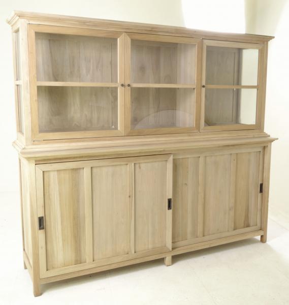 Glass Display Cabinet With Sliding Sideboard Unit